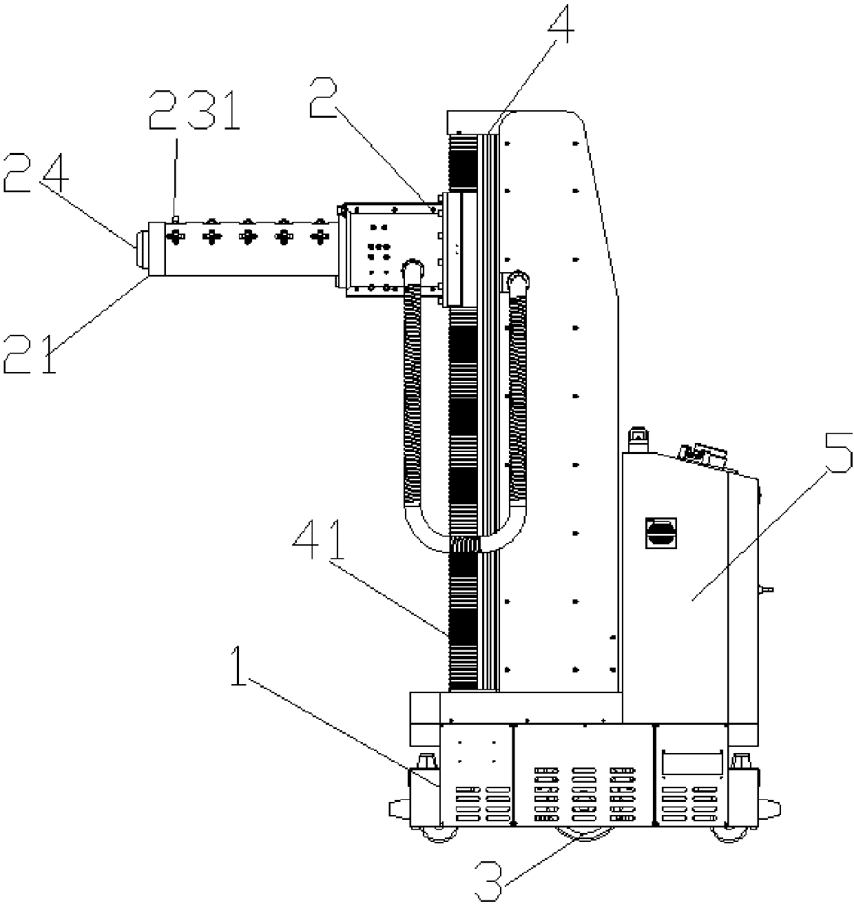 Control method for automatic feeding and discharging AGV