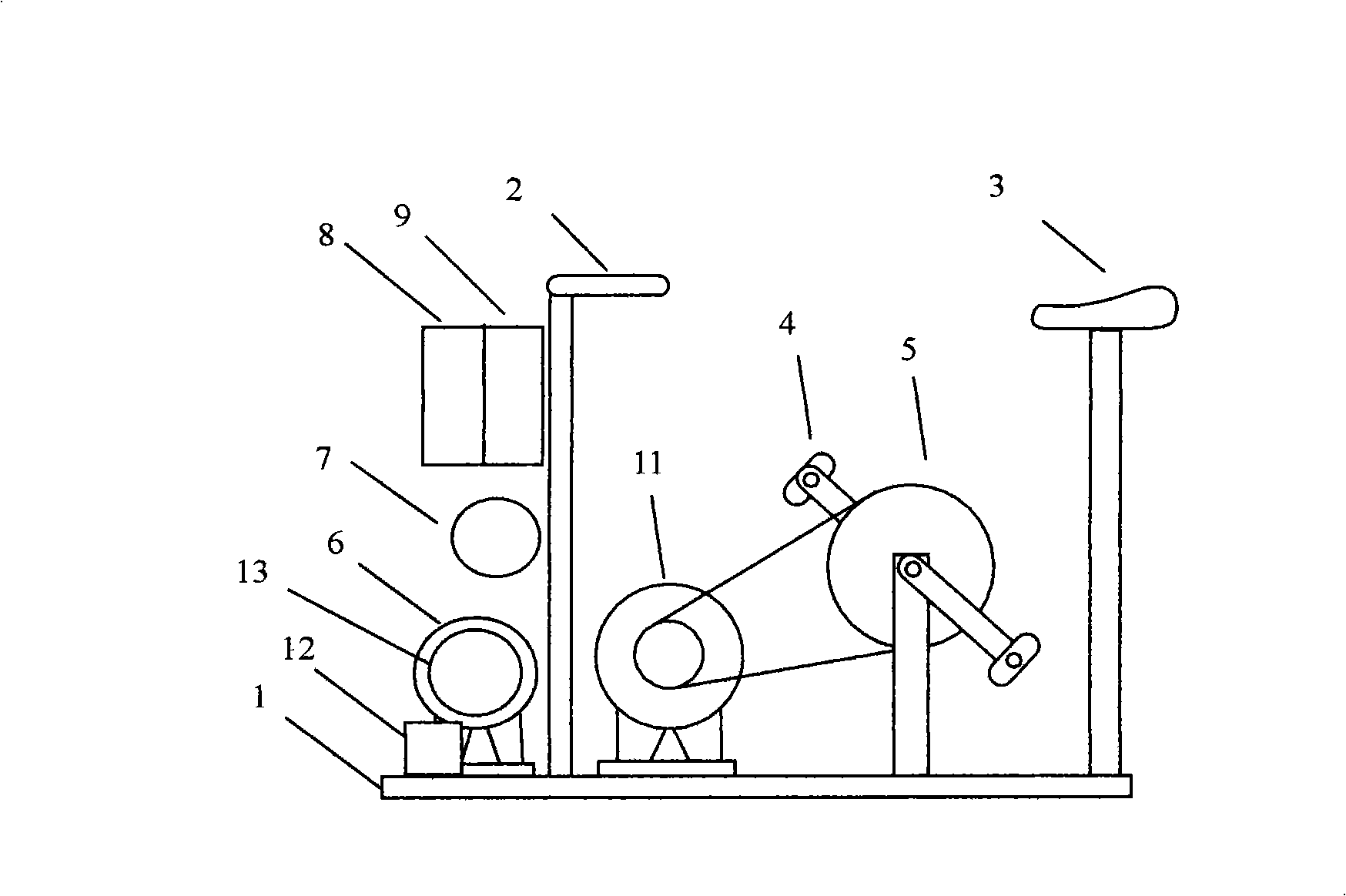 Method using treadmill for producing by-product pure water and equipment thereof