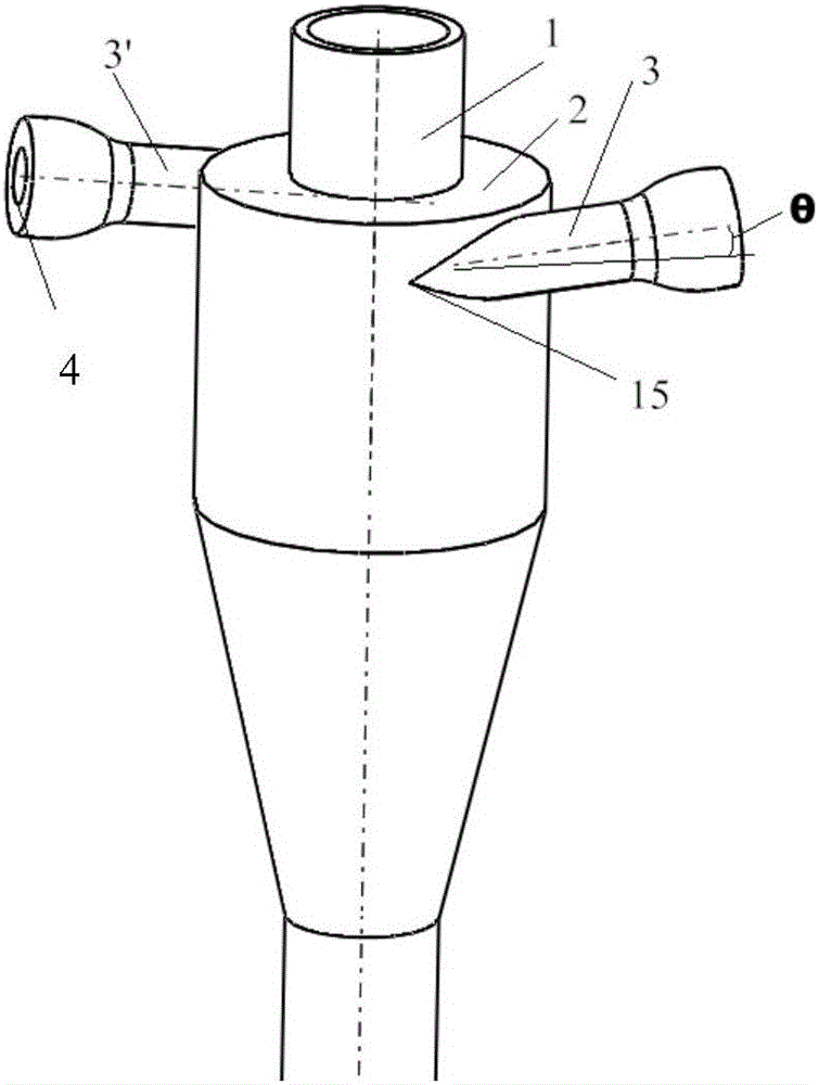 Micro cyclone separator with double-side air inlet function and high-pressure separation device adopting separator