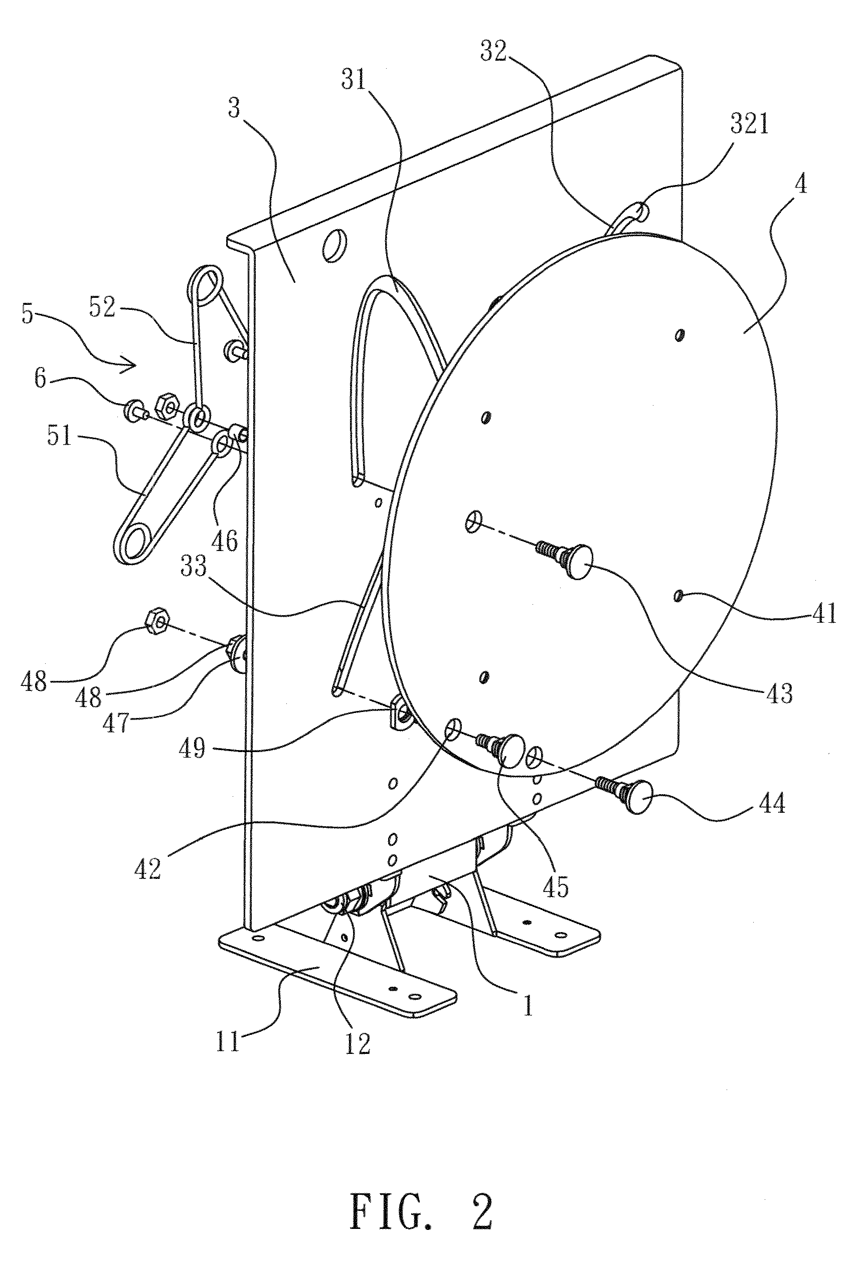 Planar rotation mechanism of supporting device