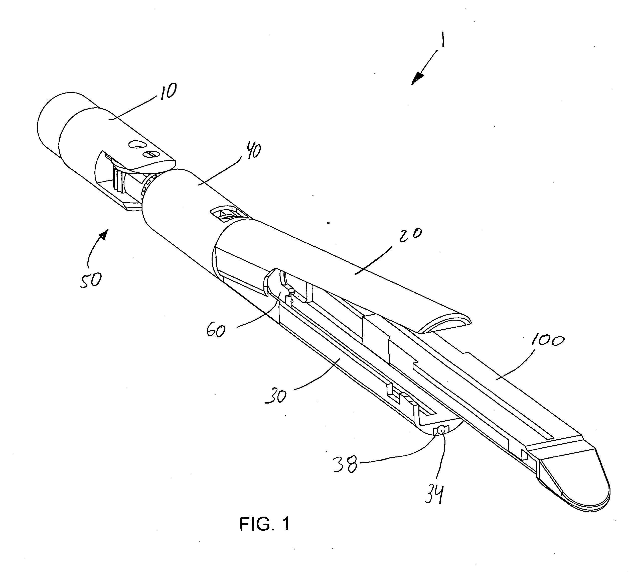 Surgical stapling and cutting device and method for using the device