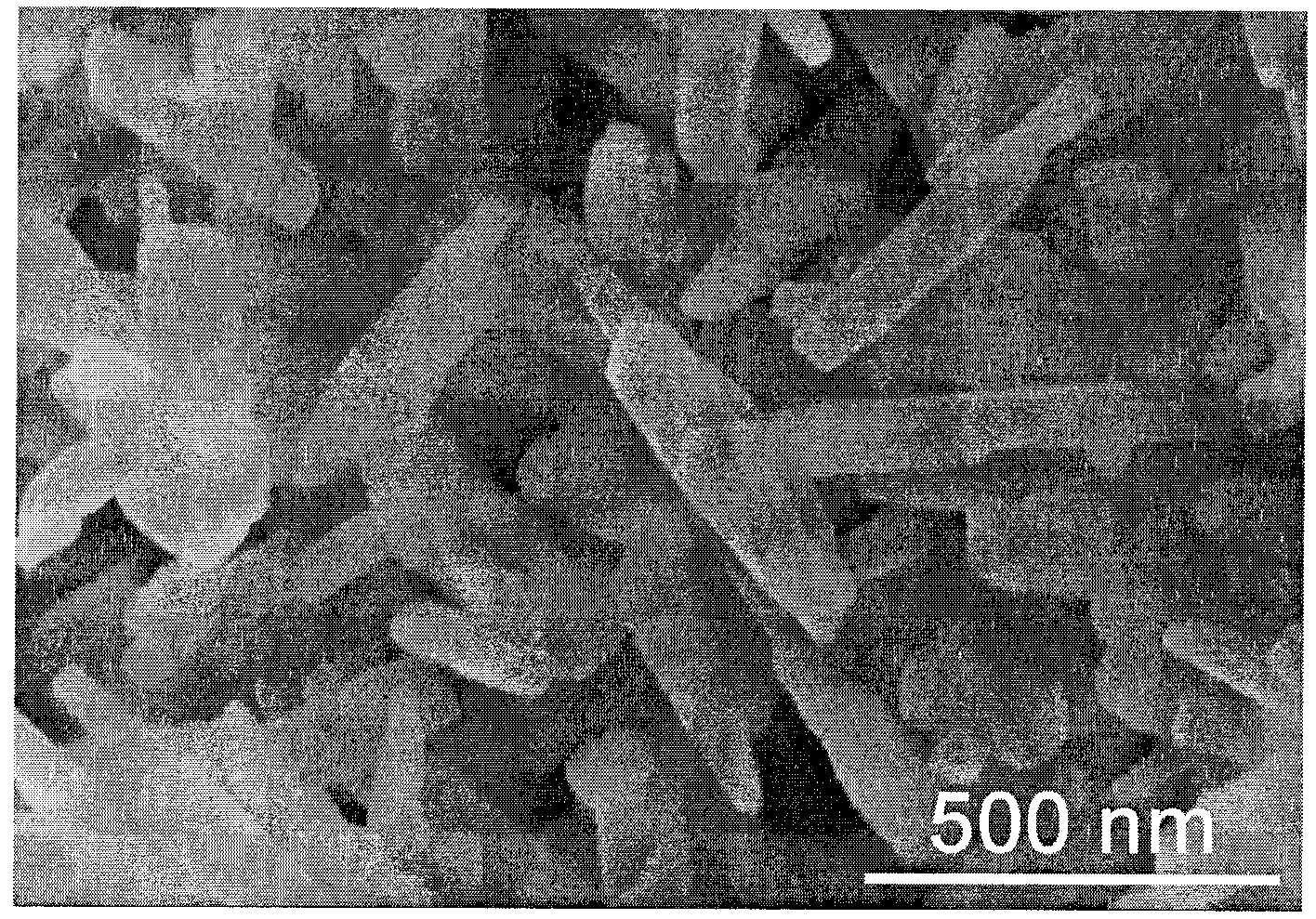 Preparation method of monodisperse nanometer olivine type manganese-based phosphate positive-pole material and lithium-ion secondary battery thereof