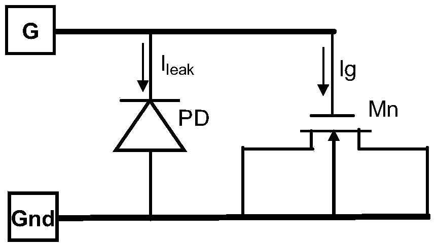 A protection circuit and protection method for a reliability test structure of a semiconductor device