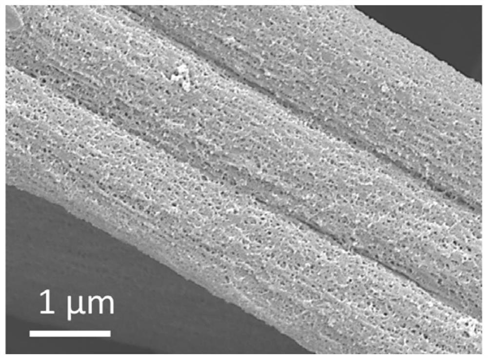 Porous electrode for liquid flow battery and preparation method thereof