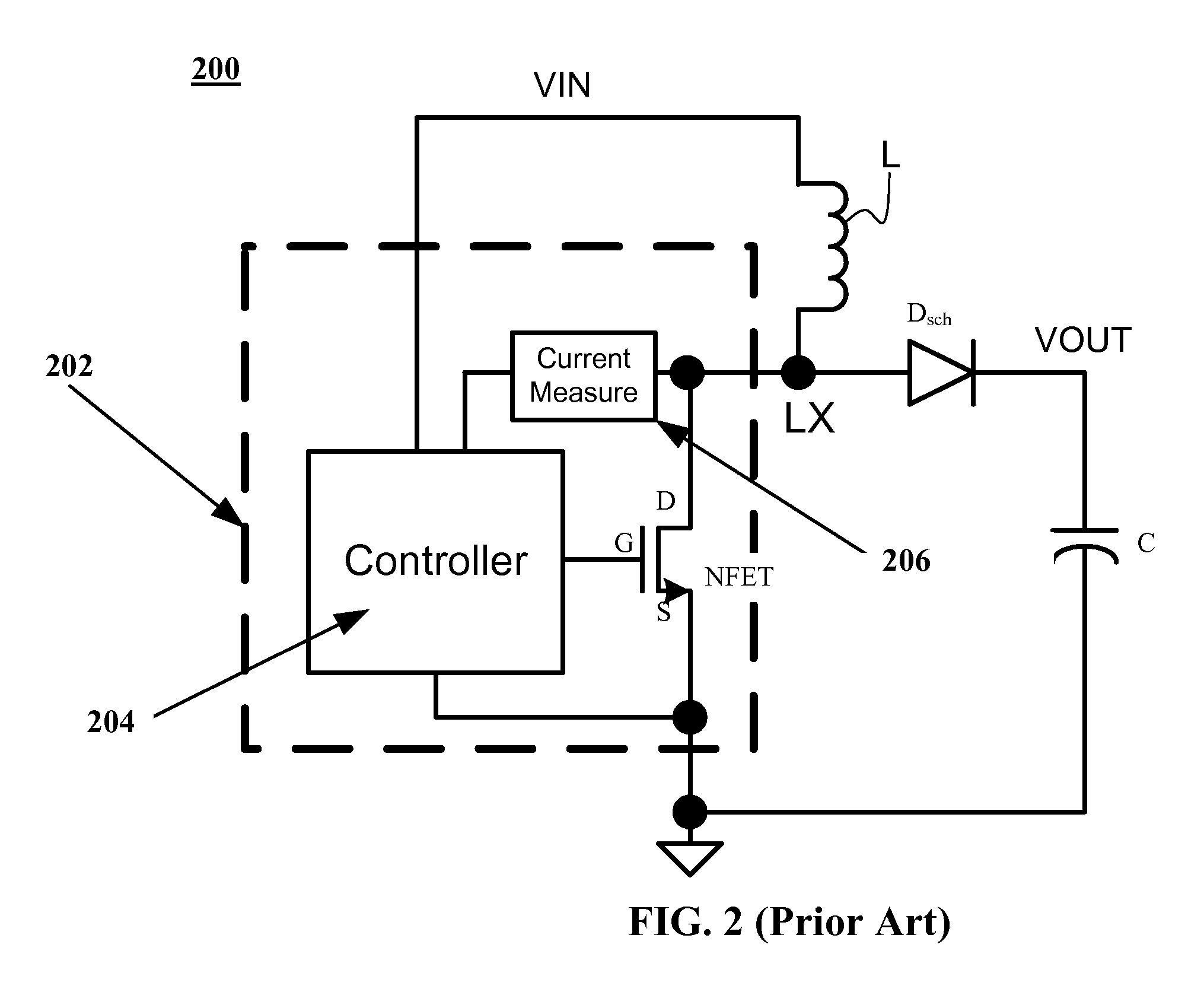 Boost converter with integrated high power discrete fet and low voltage controller