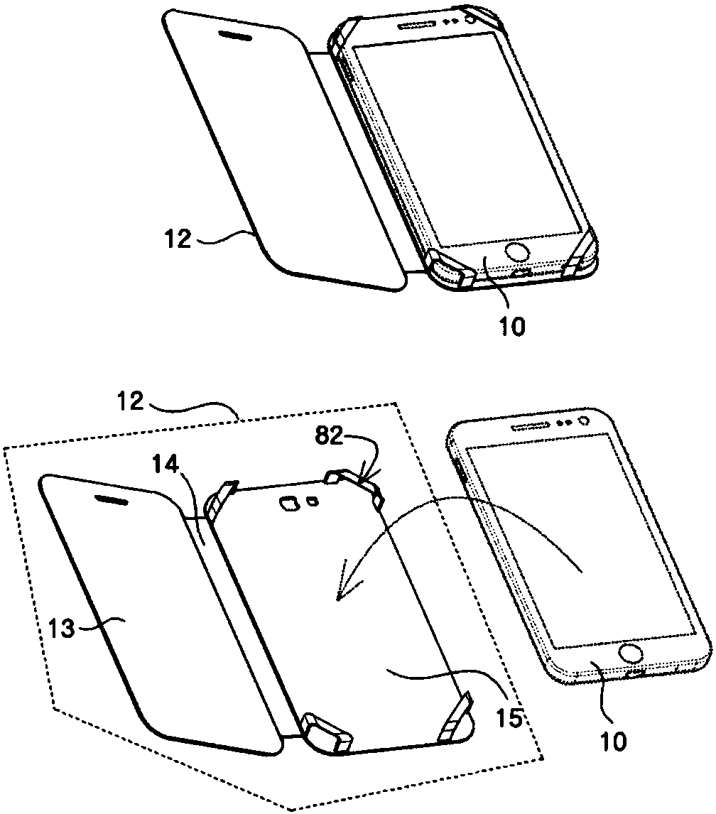 Improved protective case for out-folding image display device provided with flexible display device, and protective case application method