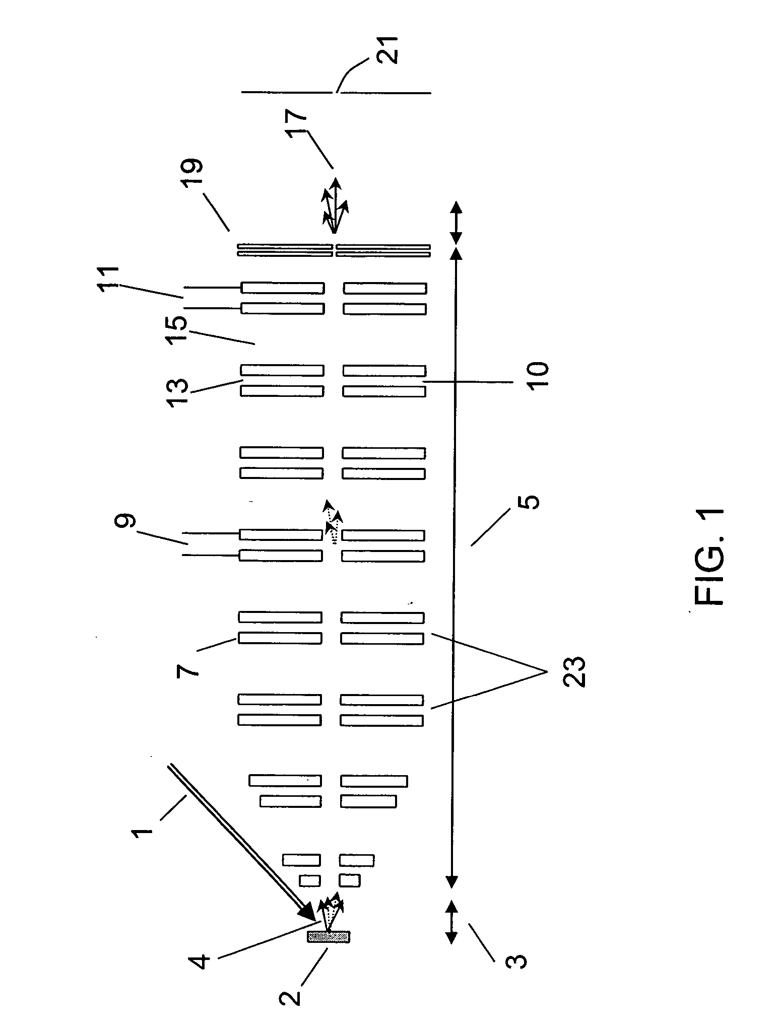 Ion mobility TOF/MALDI/MS using drift cell alternating high and low electrical field regions