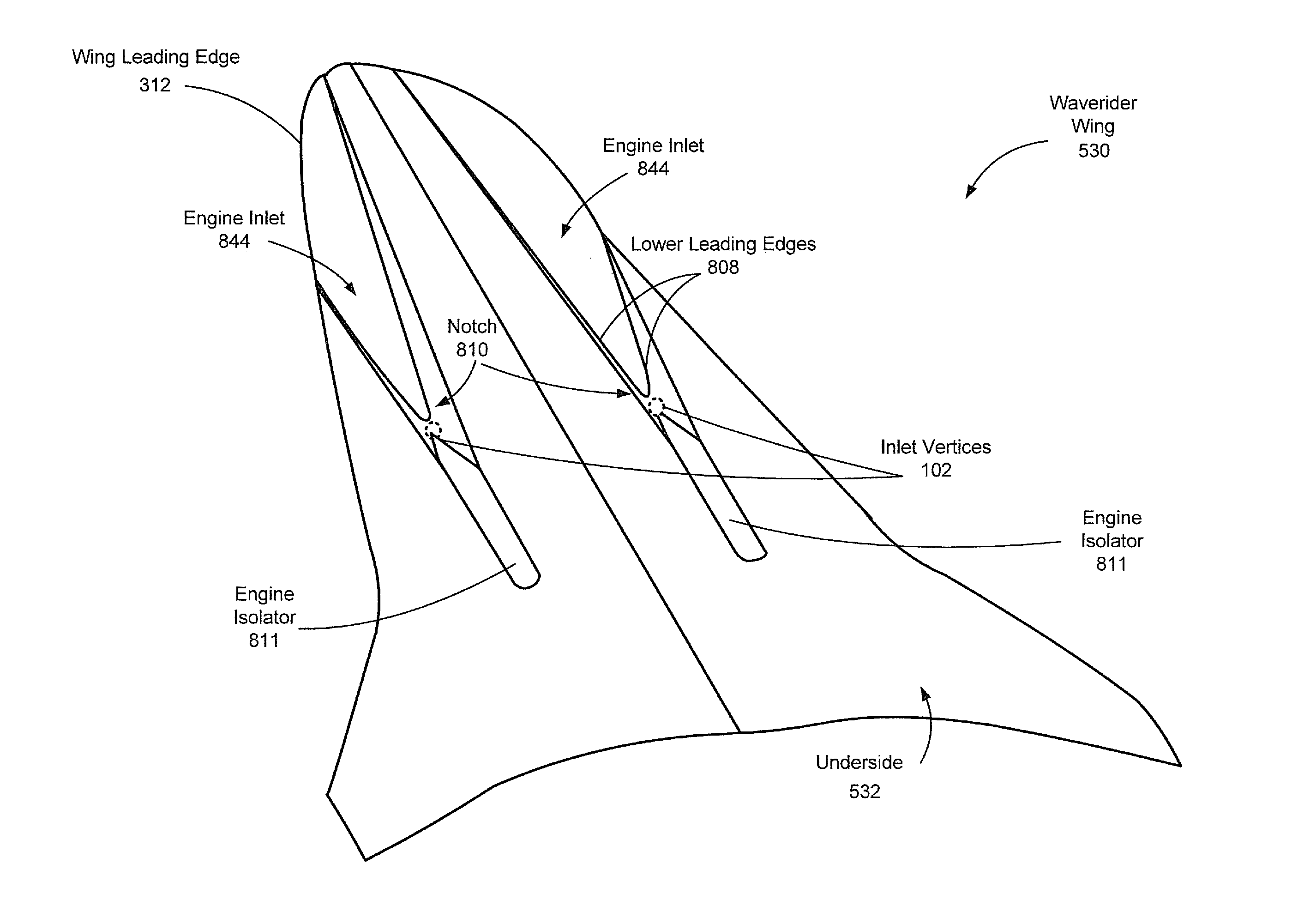 Integrated hypersonic inlet design