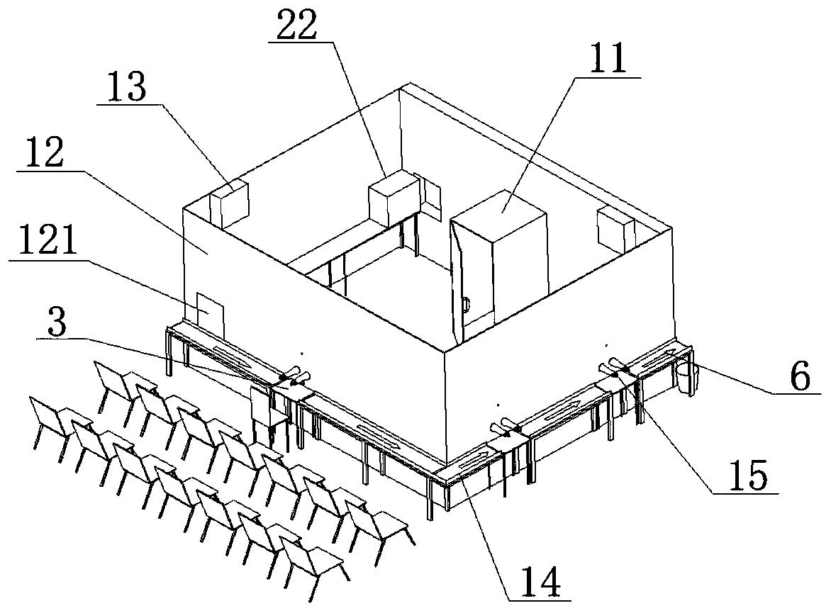 Positive-pressure isolation type multifunctional diagnosis and treatment cabin