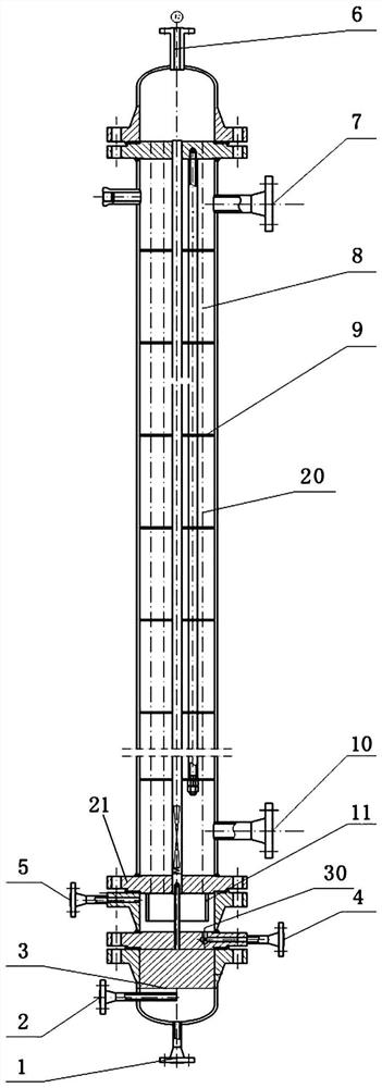 A tubular reactor