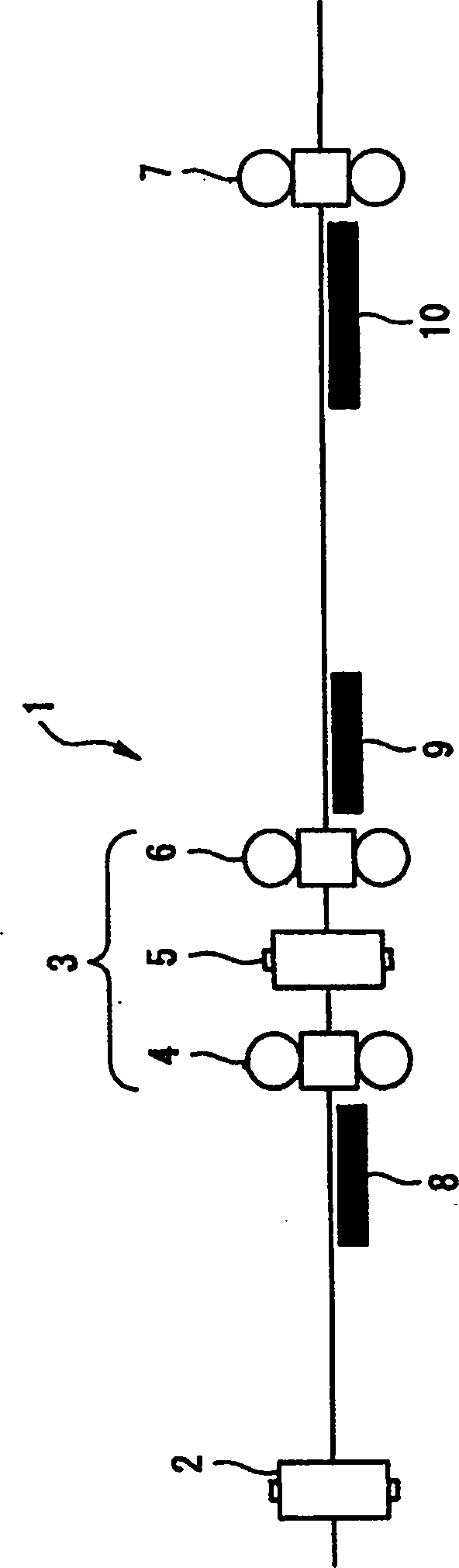 Cooling device in t-bar hot-rolling line, and t-bar manufacturing facility and manufacturing method