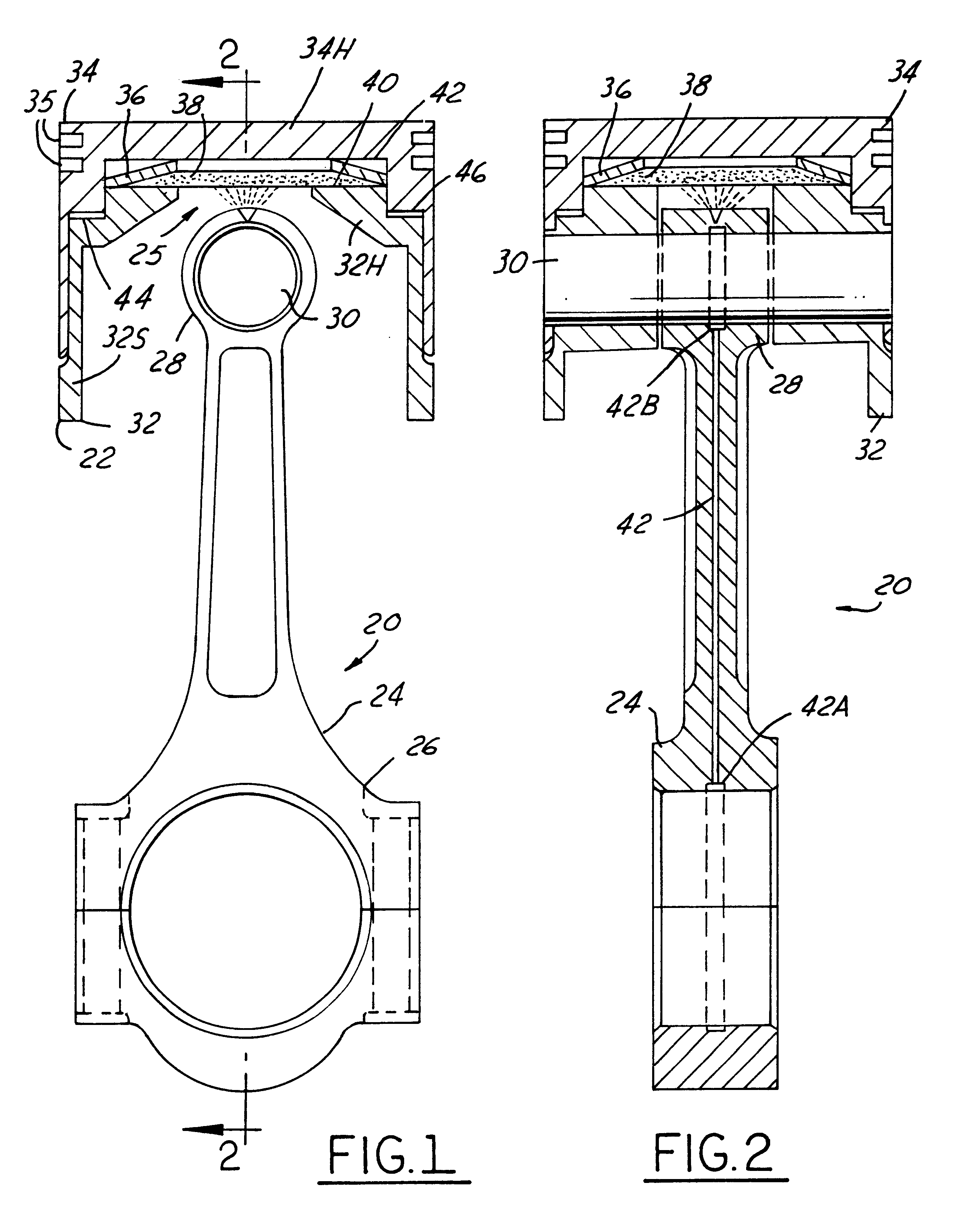 Variable compression ratio pistons and connecting rods