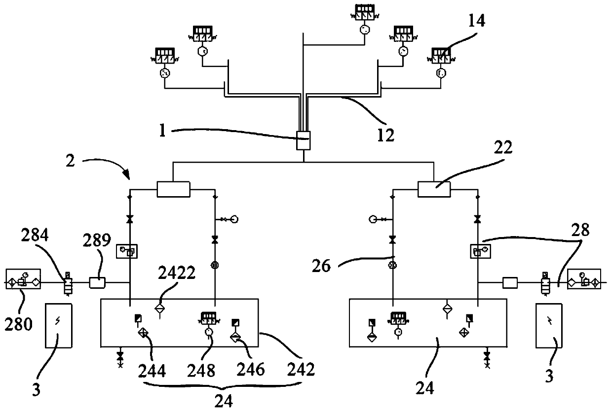 Oil-gas lubrication device, oil-gas lubricated motorized spindle assembly and control method of oil-gas lubricated motorized spindle assembly