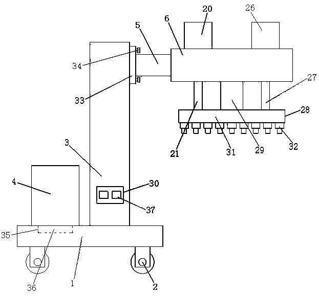 Forestry agricultural reclamation sprinkling device