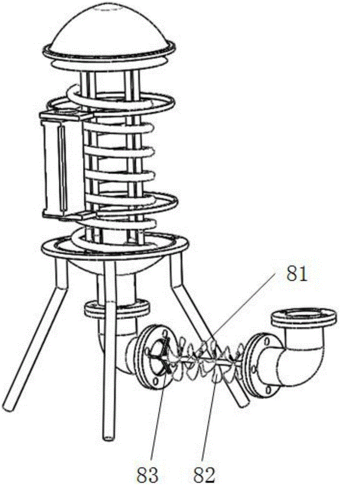 Uniform gas-liquid mixing device used before underwater mixed transportation pumping inlet