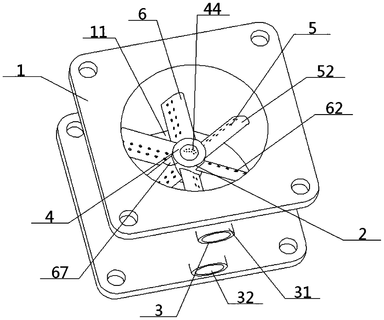 A kind of turbulence type multi-fluid integrated mixer