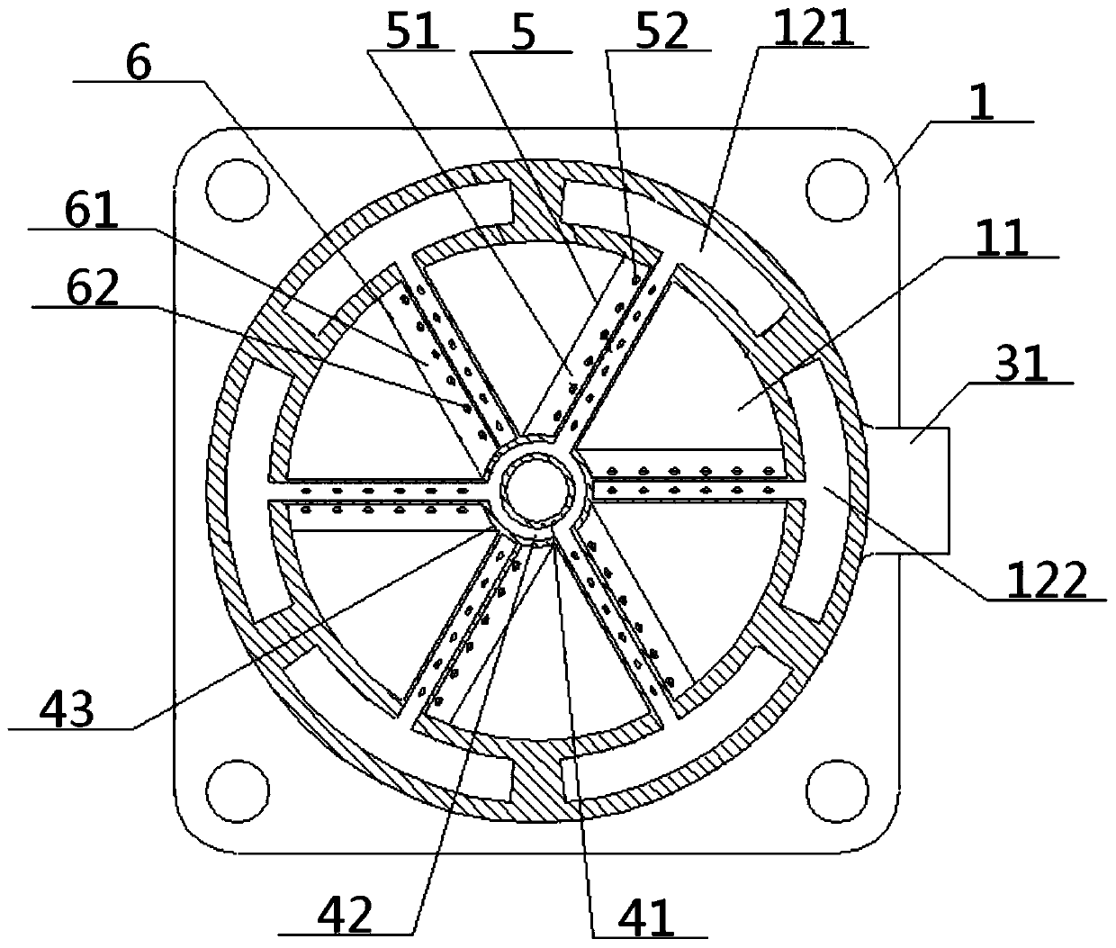 A kind of turbulence type multi-fluid integrated mixer