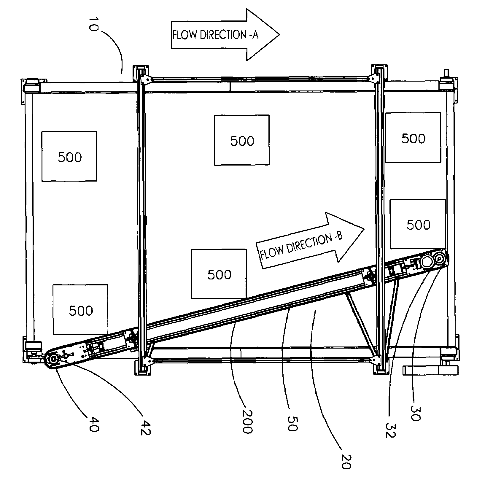 Mounting system for a vertical conveyor belt