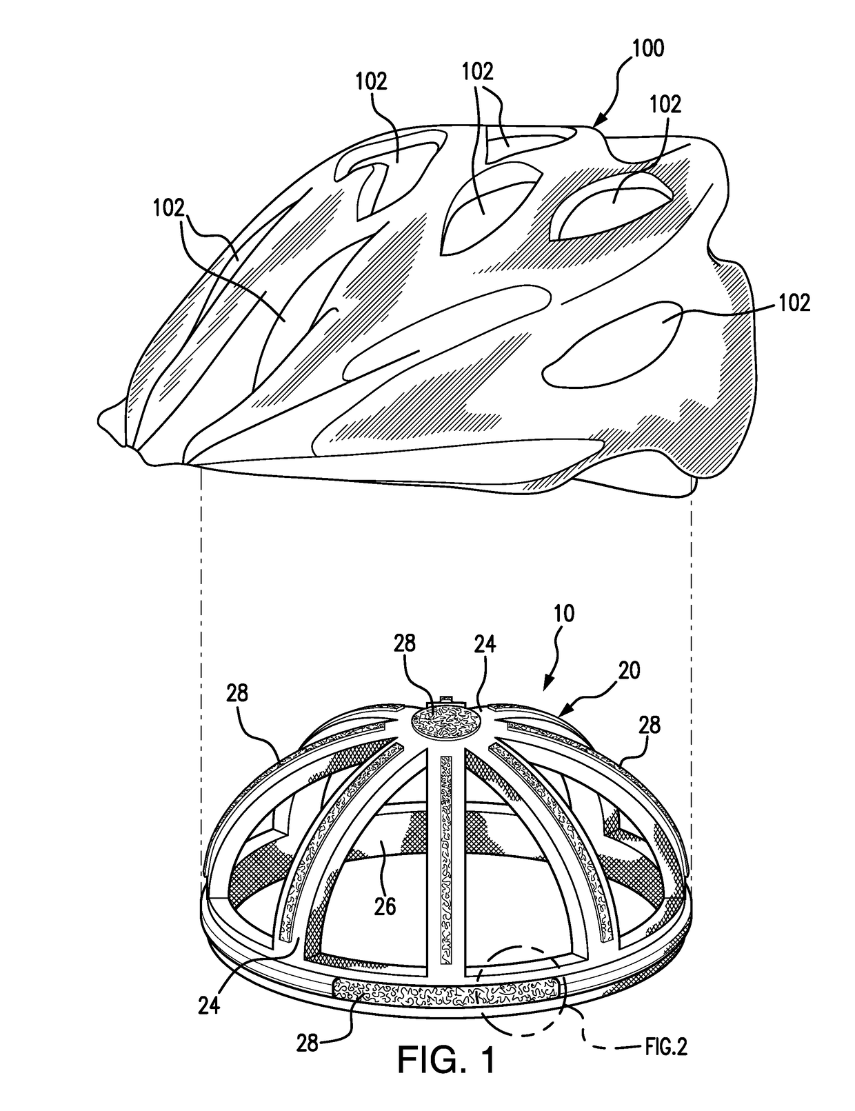 Head protective insert technology for significantly reducing subconcussive level impacts to protective headgear used in contact and collision sports