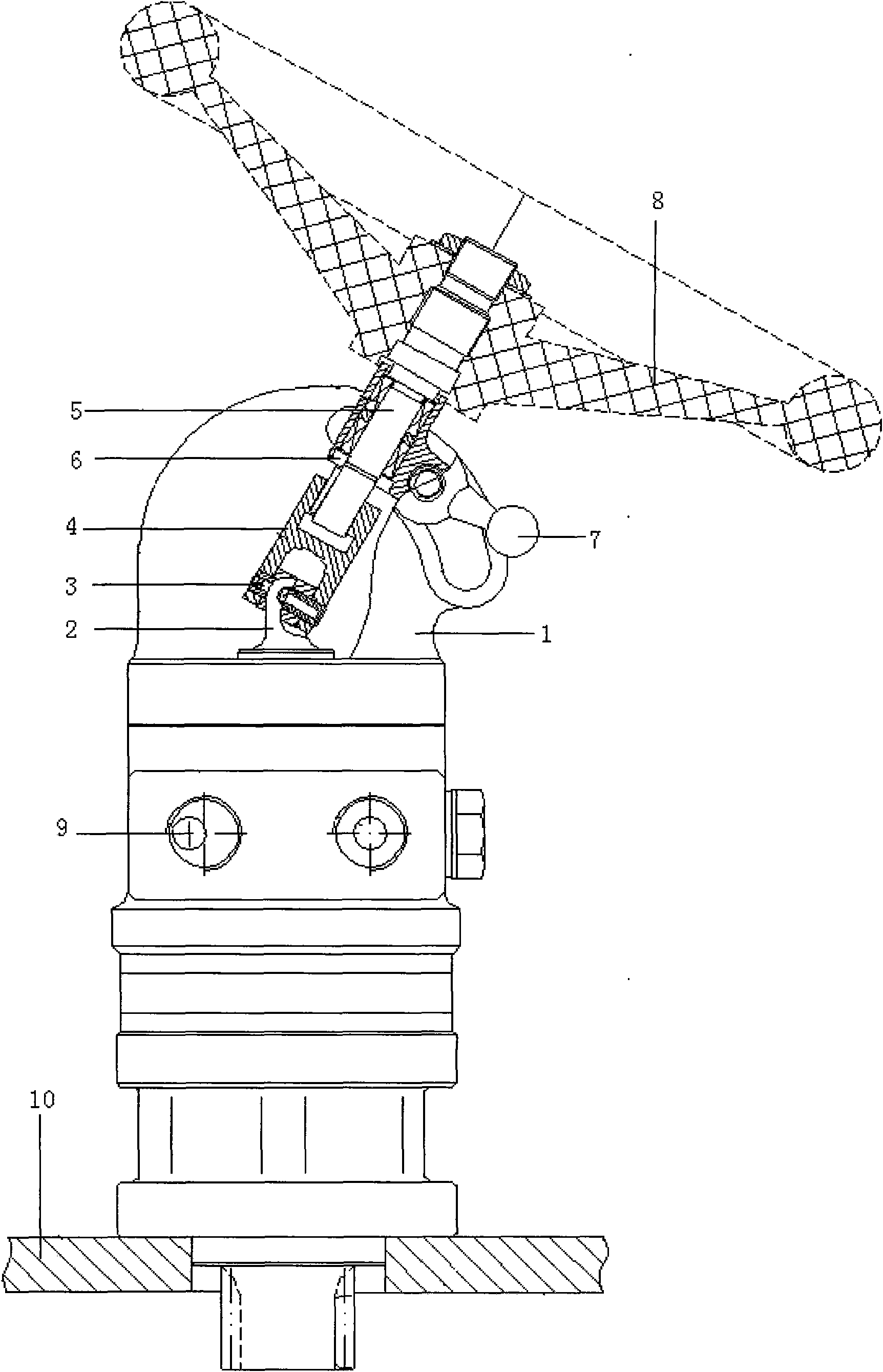 Hydraulic power steering gear with adjustable steering wheel inclination angle