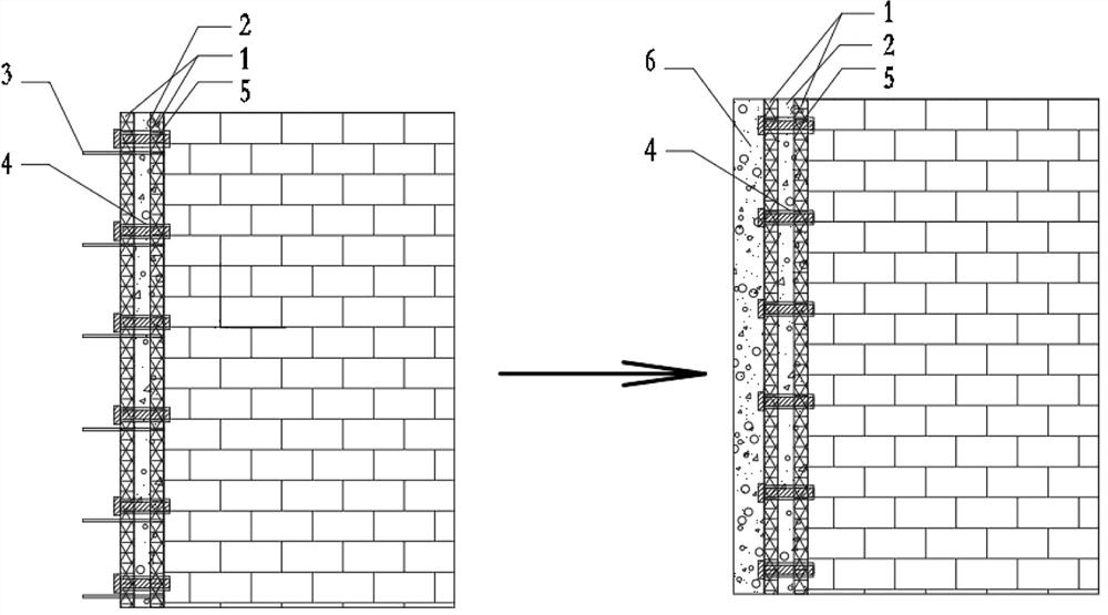 Method for adding and repairing thermal insulation layer of old community house