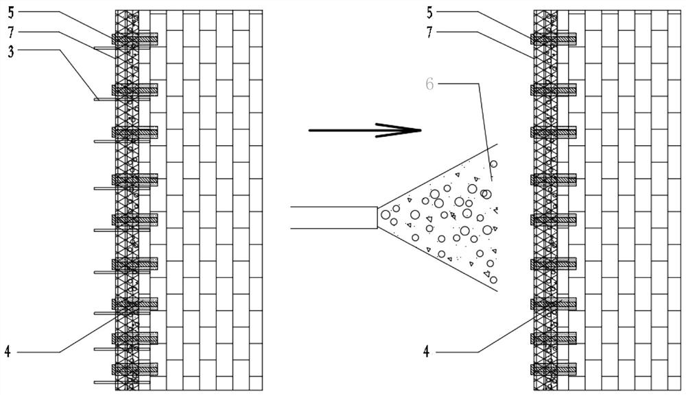 Method for adding and repairing thermal insulation layer of old community house