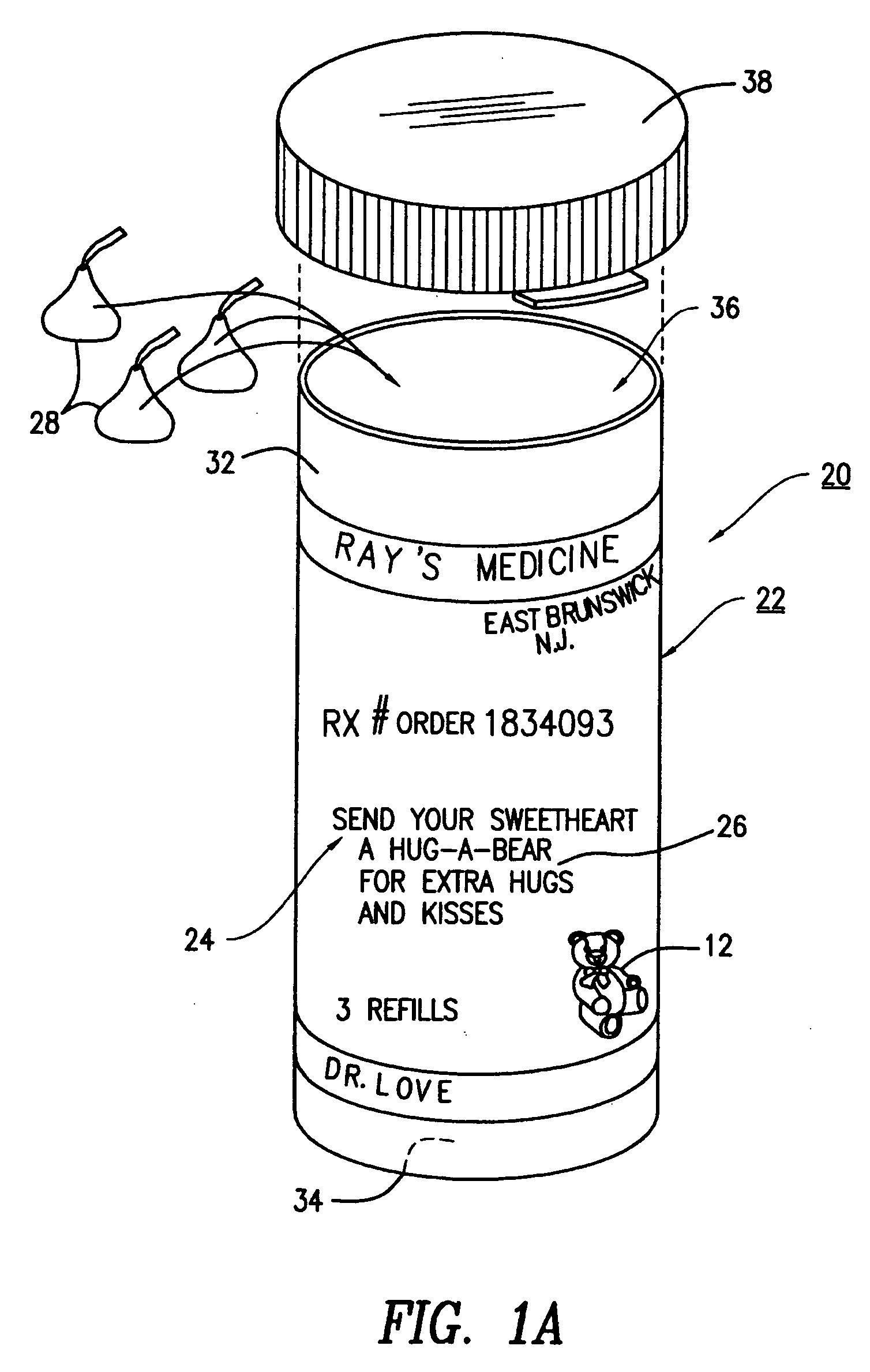 System for processing a prescription bottle containing a customized promotional message or greeting card message and method thereof