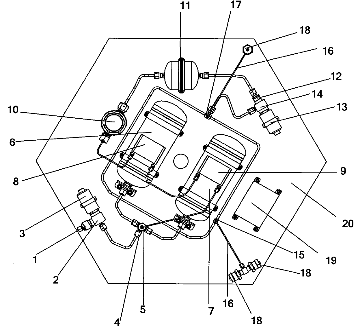 Propane liquid gas micro propulsion device suitable for micro-nano satellite