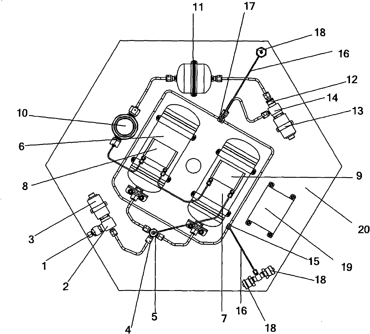 Propane liquid gas micro propulsion device suitable for micro-nano satellite