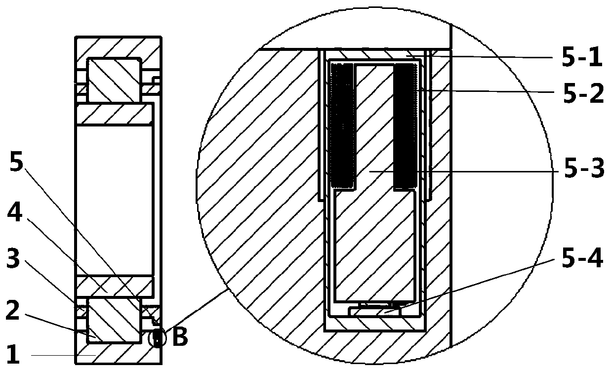 Rolling bearing structure into which wheel speed sensor is embedded