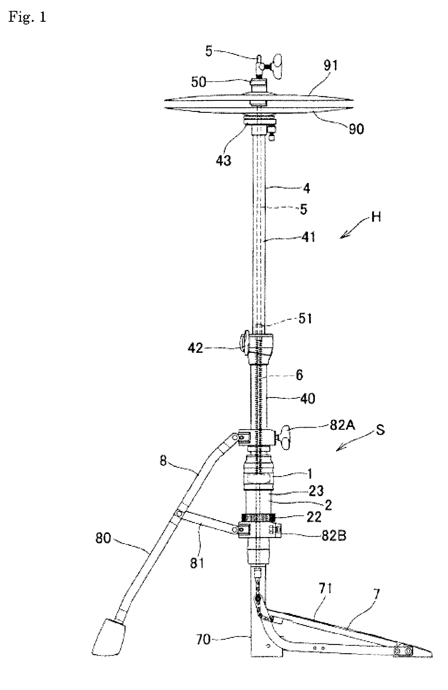 Spring force adjustment structure in high-hat stand and high-hat stand including the spring force adjustment structure