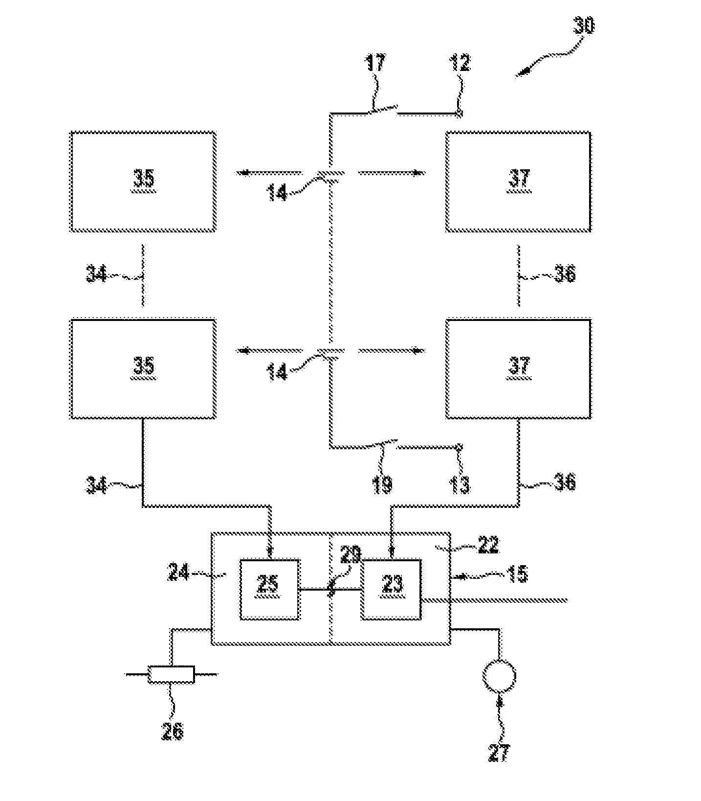 Battery management system, battery, motor vehicle having a battery management system, and method for monitoring a battery