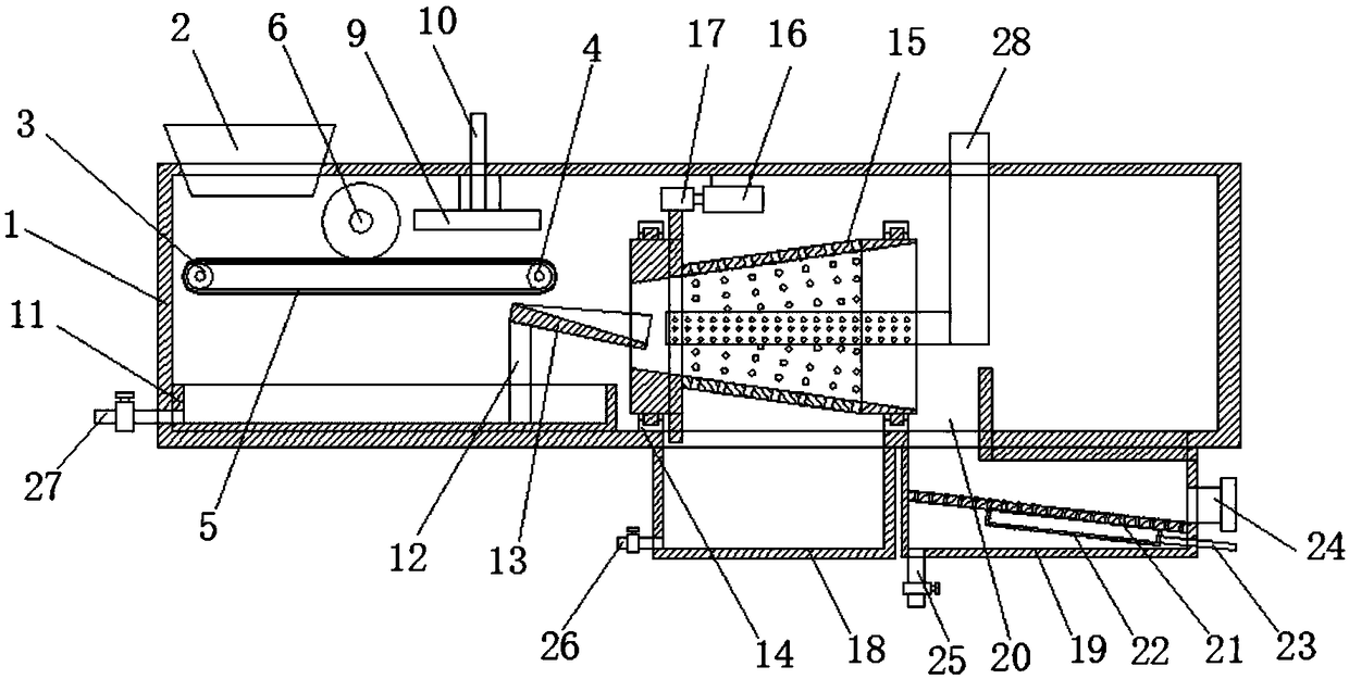 Vegetable soil removing cleaning device