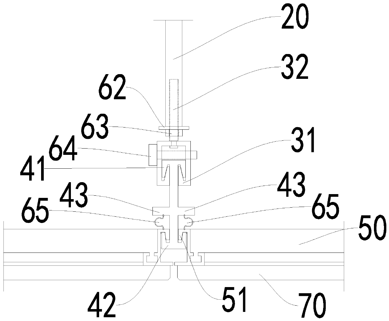 Fabricated suspended ceiling structure and mounting method thereof