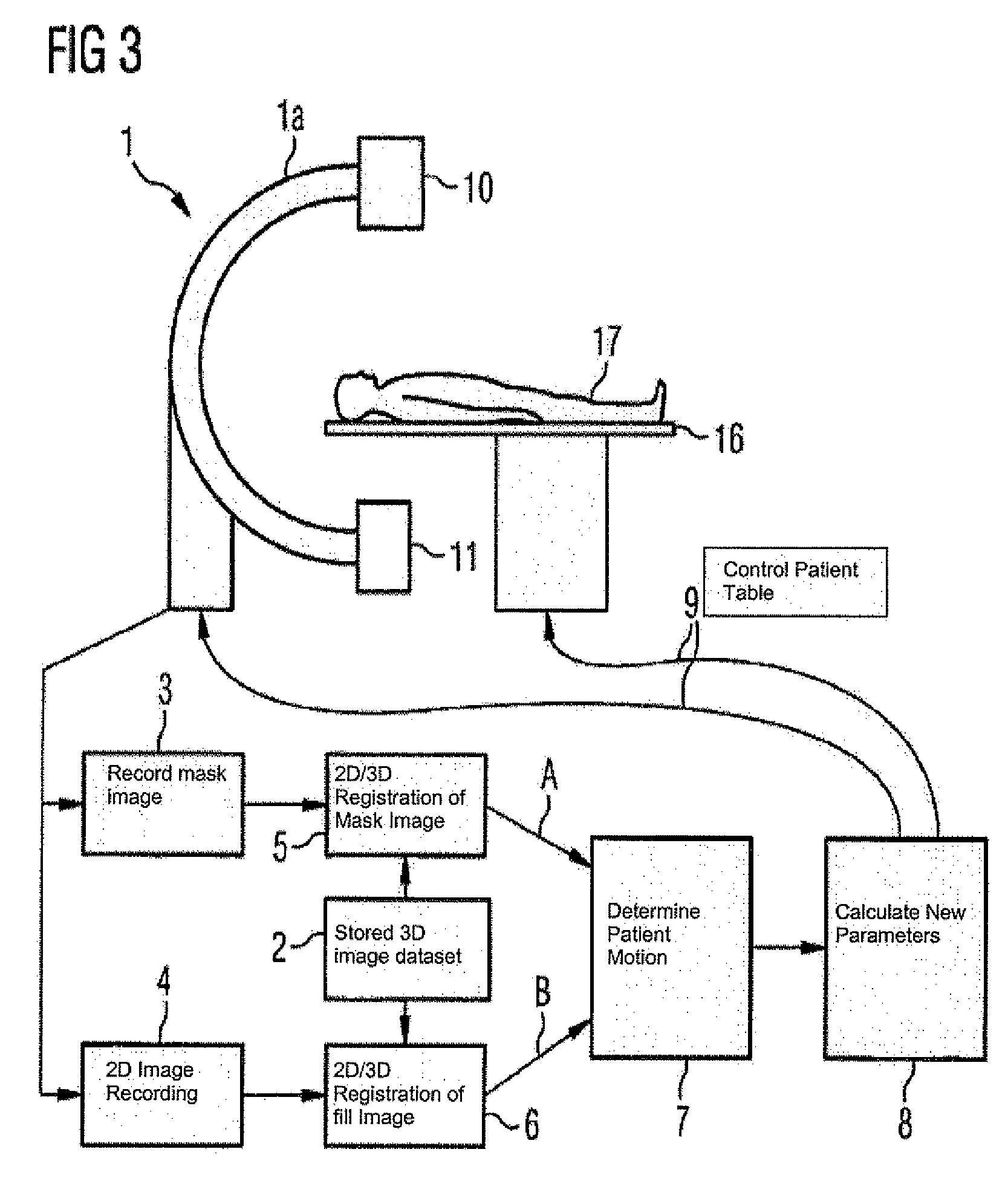 Method and medical imaging system for compensating for patient motion