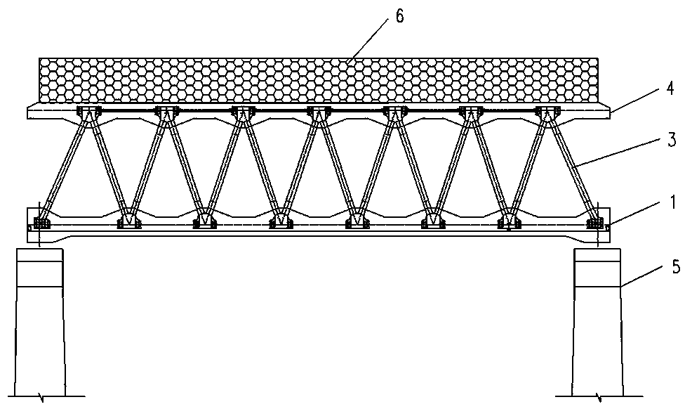 Channel girder composite truss anti-falling structure