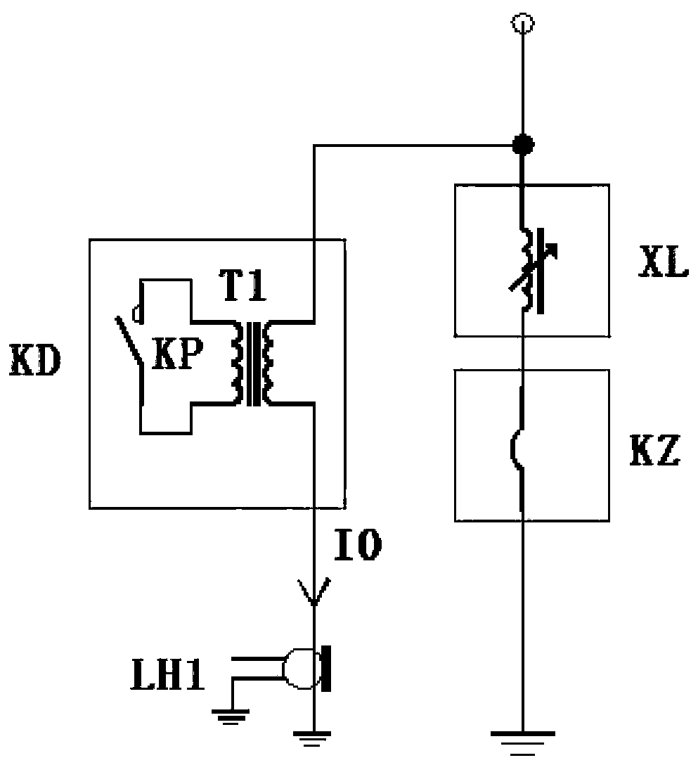 Arc suppression coil grounding compensation device