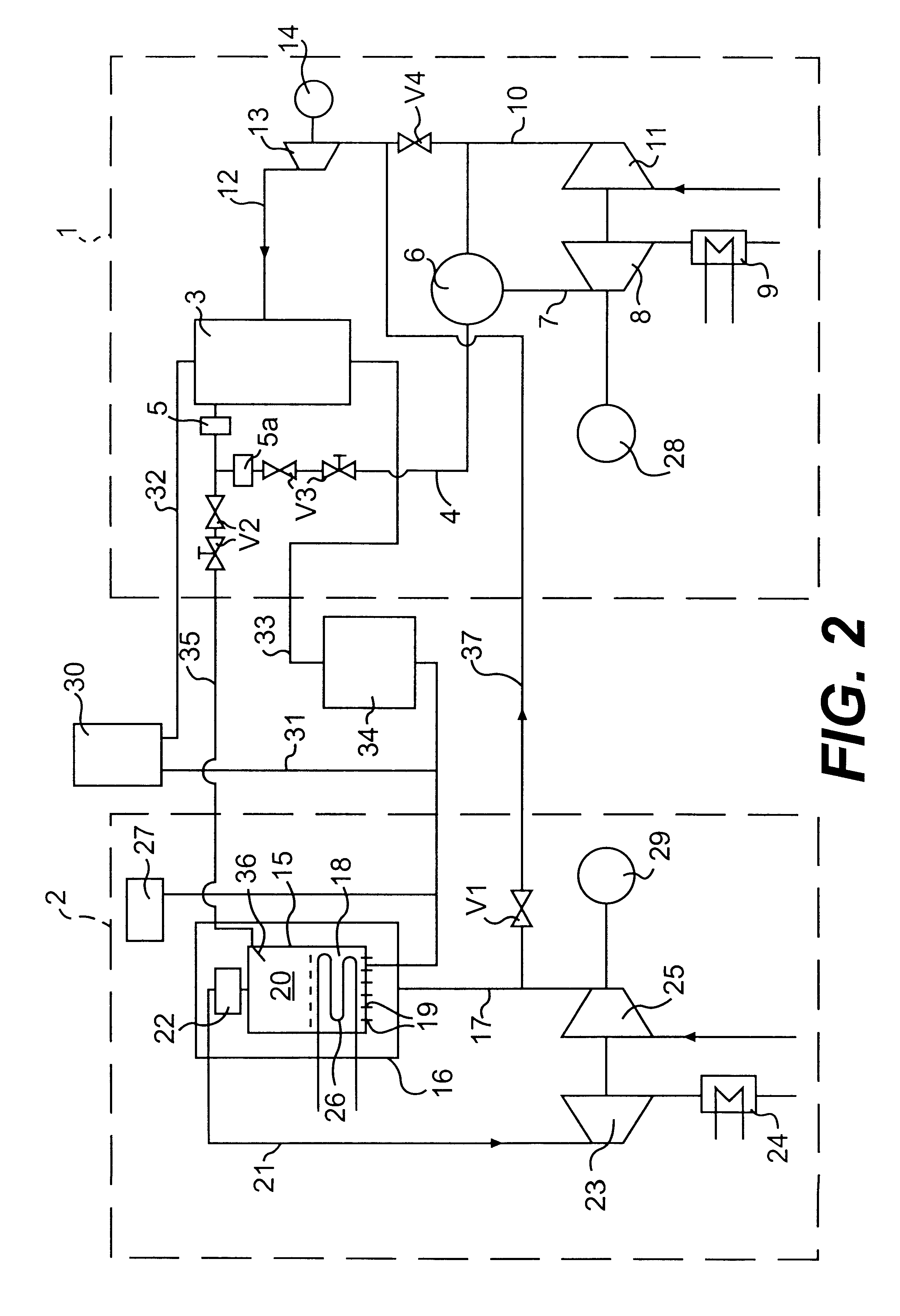 Combustion plant and a method of combusting a fuel
