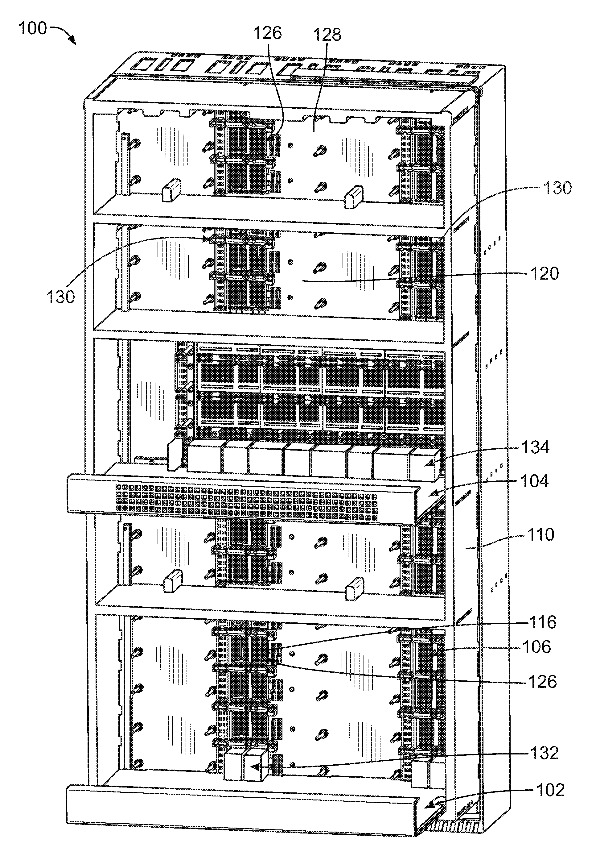 Cable backplane system having mounting blocks