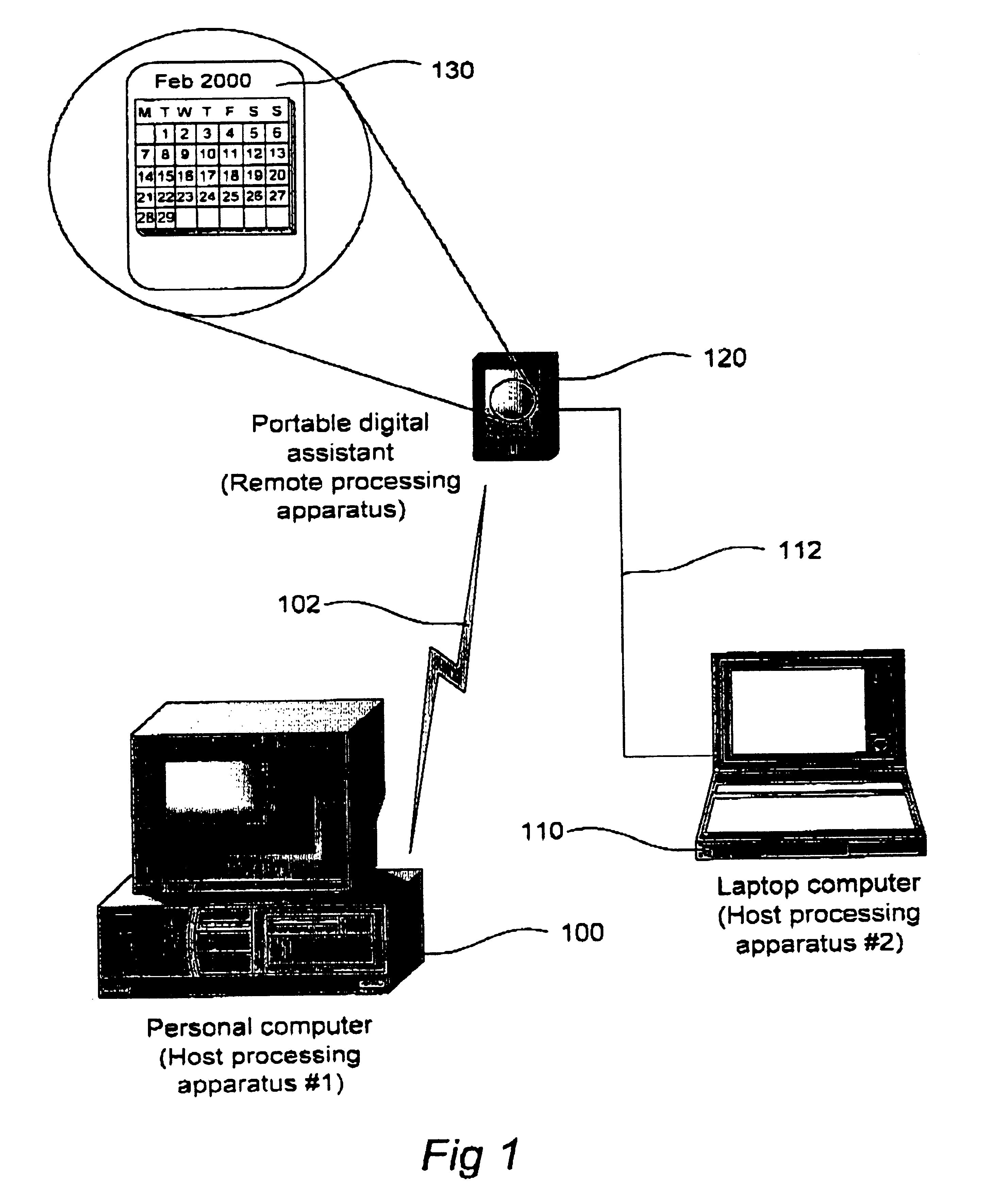 Data base synchronizing system with at least two host databases and a remote database
