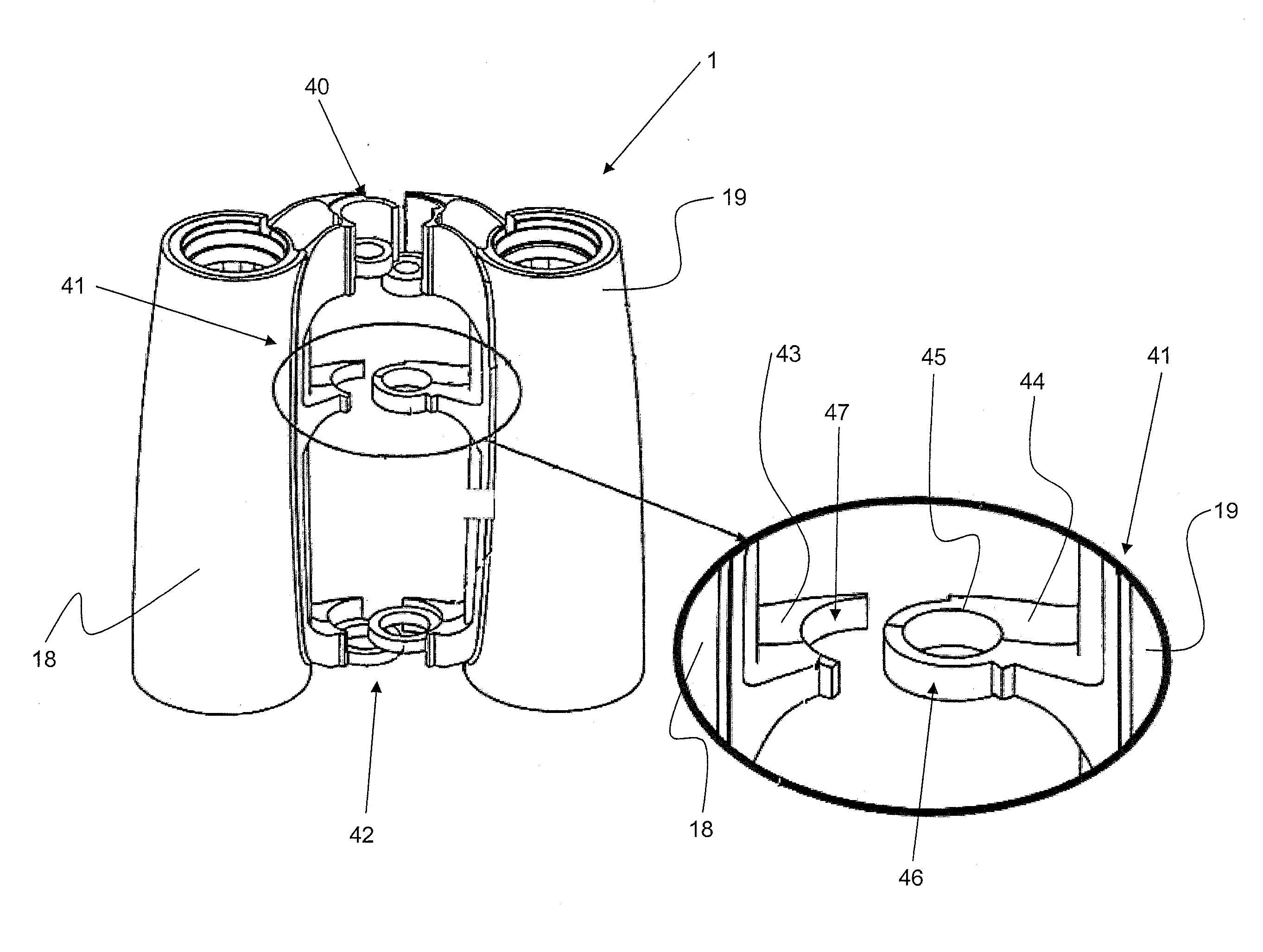 Long-range optical apparatus including binoculars