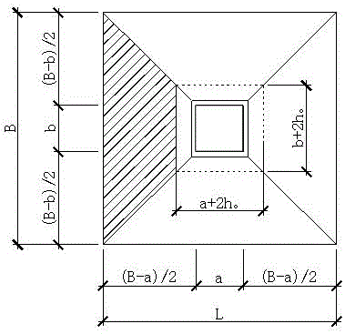 Method for improving punching bearing capacity of concrete extended foundation