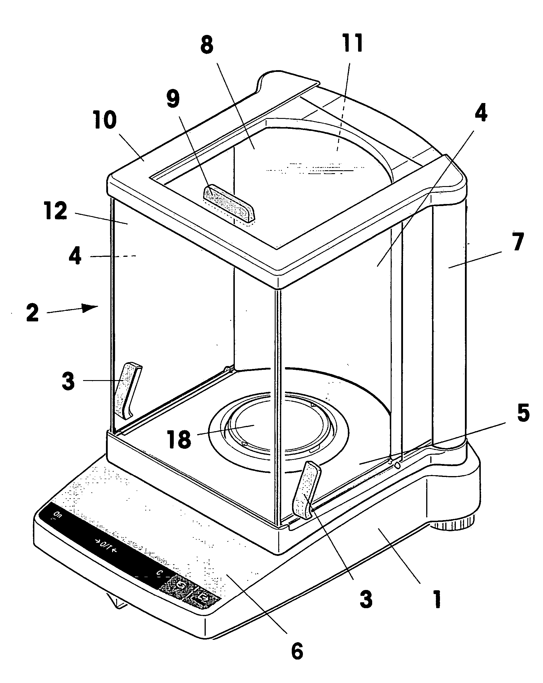 Device for monitoring the operating conditions of a balance