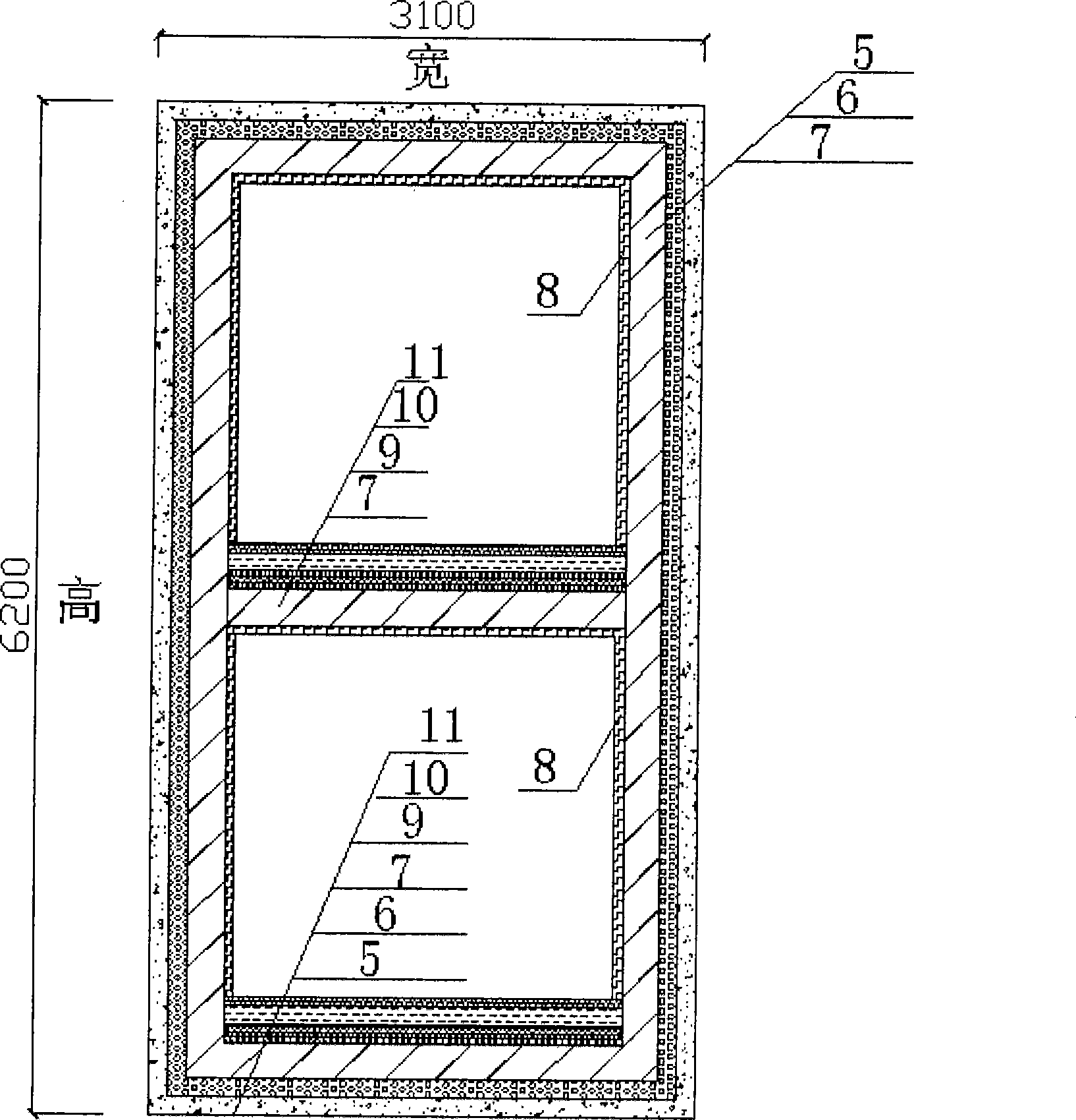 Drainage pipeline noise detection chamber and its detection method