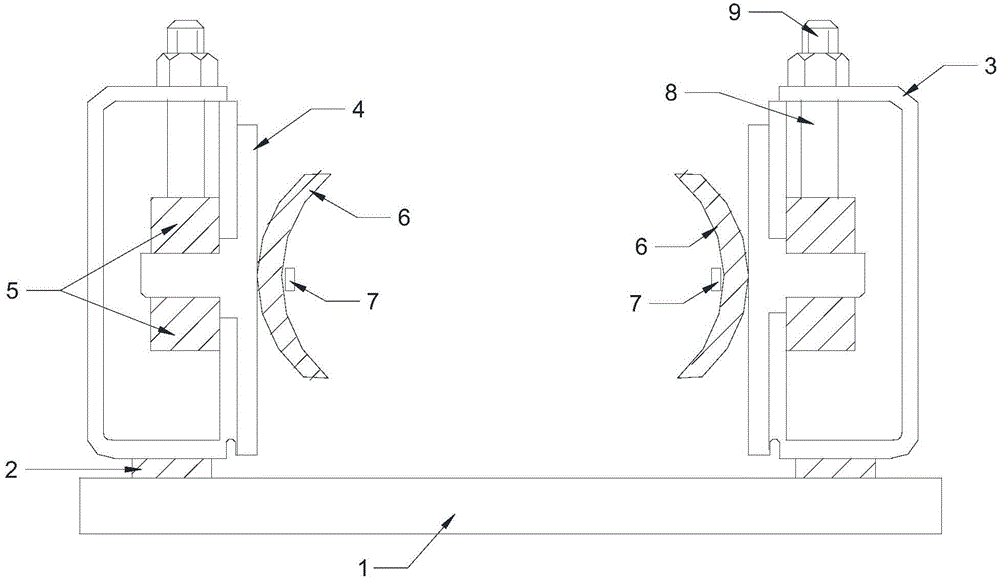 Cambered surface clamping device