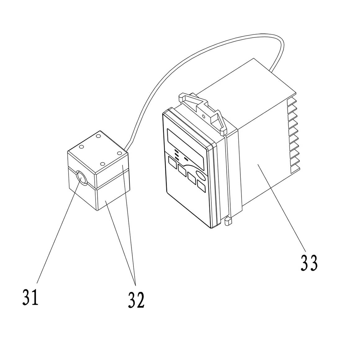 Electronic detection device for detecting over-travel value of finished product relay