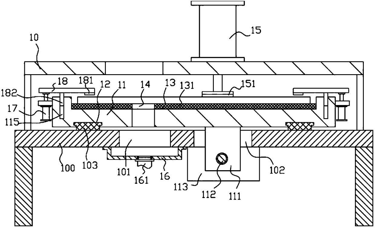 A dust-absorbing environmental protection sheet material clamping and conveying mechanism