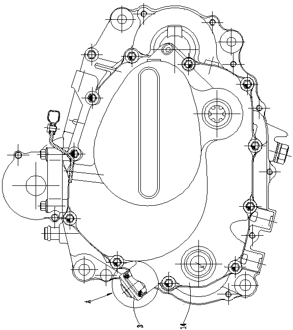 Motorcycle engine oil level gauge with lock