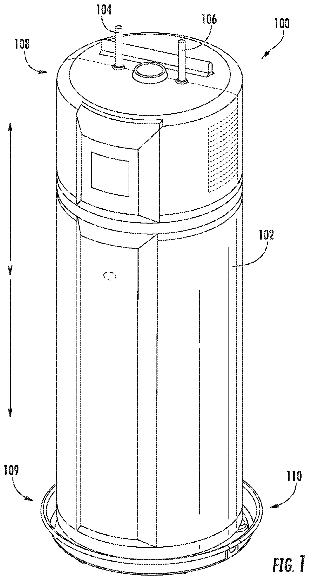 Electric hot water heater having a separated temperature sensor and heating element