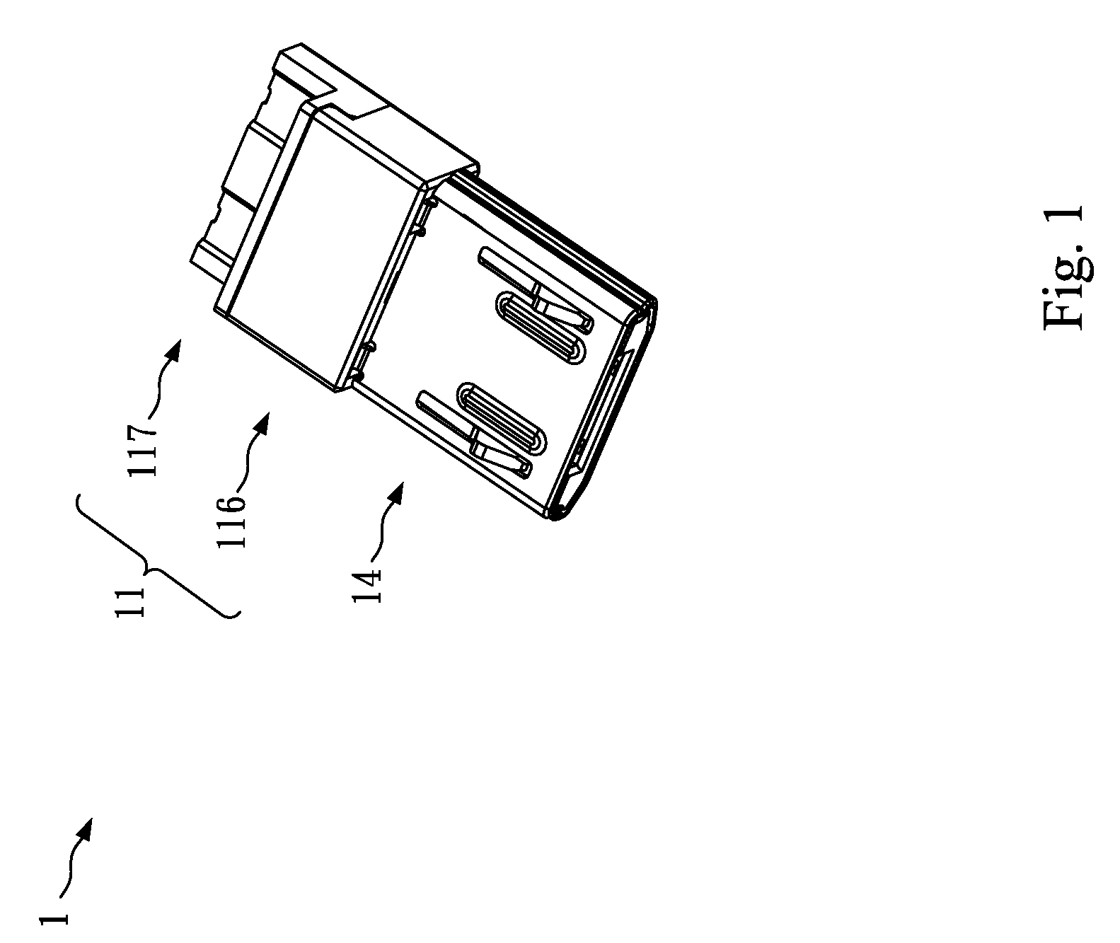 Connector assembly having power contacts which comprise a plurality of contact inserting portions